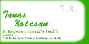 tamas molcsan business card